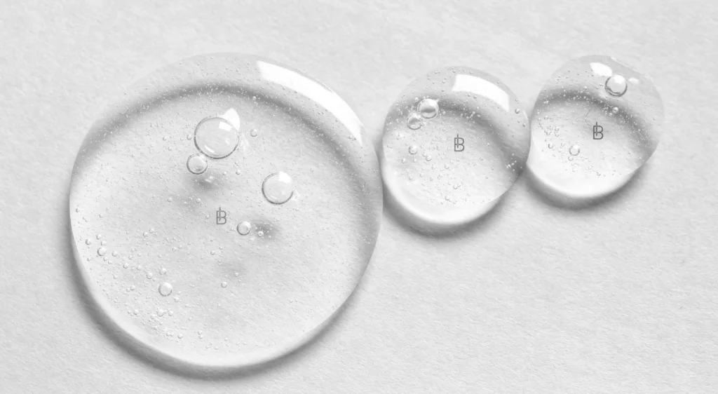 Water droplets on surface
